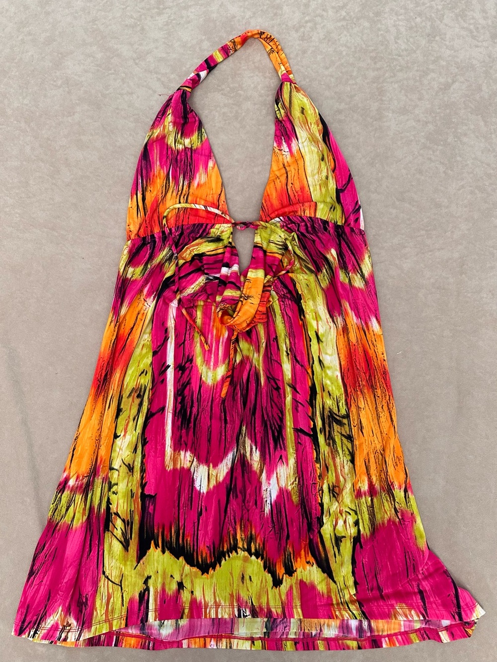 ✰ MULTICOLOR HALTER DRESS ✰